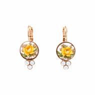 Cercei Yellow Brick Road placati cu aur 24K | 1018-2131RG6