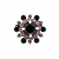 Brosa Black Velvet placata cu argint 925 - 2006-1073SP