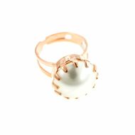 Inel Crystal Pearl's placat cu aur 24K - 7133M-48RG
