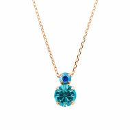 Pandantiv cu lant Blue Sky placat cu aur 24K | 5062/1-202RG