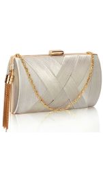 Clutch Silver Tassel