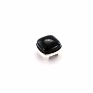 Charm cu piatra semipretioasa Agat Negru interschimbabil pentru bratarile din piele Magic Bracelet - 1910536