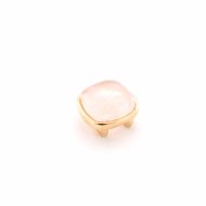 Charm cu piatra semipretioasa Quartz Roz interschimbabil pentru bratarile din piele Magic Bracelet - 1910536