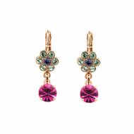 Cercei Flower Power placati cu aur 24K - 1173/3-M803RG6