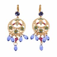 Cercei Flower Power placati cu aur 24K - 1043/1-803RG6