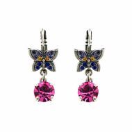 Cercei Flower Power placati cu argint 925 - 1154-M803SP6