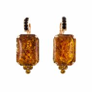 Cercei Simply Red placati cu aur 24K | 1283/1-3801RG6