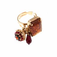 Inel Simply Red placat cu aur 24K - 7139-3801RG