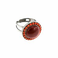 Inel Flame placat cu argint 925 - 7418/1-663SP