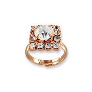 Inel Dimondo Crystal Clear Gold Square