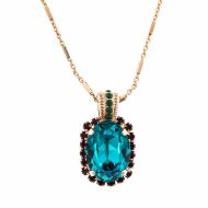 Pandantiv cu lant Patience placat cu aur 24K | 5522/5-1019RG