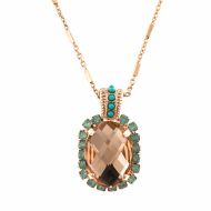 Pandantiv cu lant Summer Palace placat cu aur 24K | 5522/5-1042RG