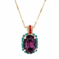 Pandantiv cu lant Gypsy Soul placat cu aur 24K - 5522/5-66-1RG