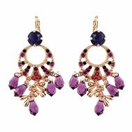 Cercei Xenia placati cu aur 24K | 1036/2-1091RG6