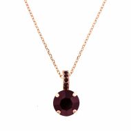 Pandantiv cu lant January Lucky Birthstone - The Color of Your Life placat cu aur 24K | 5056-241241RG