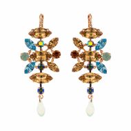 Cercei Forget-me-not placati cu aur 24K - 1106/1-1329RG6