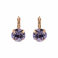 Cercei Violet placati cu aur 24K - 1448A-371RG6