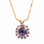 Pandantiv cu lant Violet placat cu aur 24K - 5137/1-371371RG