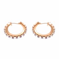 Cercei Violet placati cu aur 24K - 1435/2-371RG2