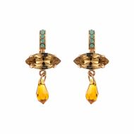 Cercei Gold Coast placati cu aur 24K | 1111/1-4101RG6