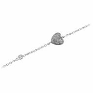 Bratara Argint 925 Heart & Zirconia