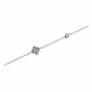 Bratara Argint 925 Clover with CZ Diamond Glitter