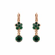 Cercei Emerald placati cu aur 24K | 1152/3-205205RG6