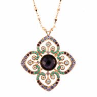 Pandantiv cu lant St. Lucia placat cu aur 24K | 5050-1107RG