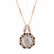 Pandantiv cu lant St. Martin placat cu aur 24K | 5070-M87-3RG