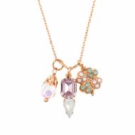 Pandantiv cu lant Pina Colada placat cu aur 24K | 5144/1-1063RG