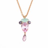 Pandantiv cu lant Pina Colada placat cu aur 24K | 5131/3-1063RG