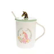 Cana ceramica, unicorn