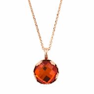 Pandantiv cu lant Lady In Red placat cu aur 24K | 5323/2-236ARG