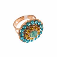 Inel Forget-me-not placat cu aur 24K | 7131/1-1329RG
