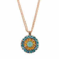 Pandantiv cu lant Forget-me-not placat cu aur 24K | 5131/2-1329RG