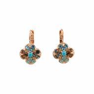Cercei Forget-me-not placati cu aur 24K | 1145-1329RG6