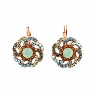 Cercei Forget-me-not placati cu aur 24K | 1526/2-1329RG6