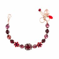 Bratara Lady In Red placata cu aur 24K | 4090/3-1070RG