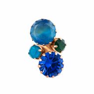 Inel Mediterranean Blue placat cu aur 24K | 7133/2-1316RG