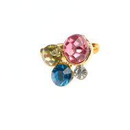Brosa martisor, cristale colorate
