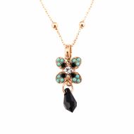 Pandantiv cu lant Zanzibar placat cu aur 24K | 5241-M1081RG