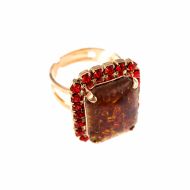 Inel Simply Red placat cu aur 24K | 7179-3801RG6