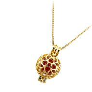 Set Pandantiv placat cu aur - Angel Caller | Healing Stones cu 7 pietre semipretioase tamaduitoare, interschimbabile