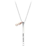 Pandantiv cu lant Argint 925 Engraved - Family Forever