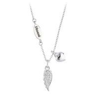 Colier Argint 925 Handwriting - Blessed, Angel Wing & Heart