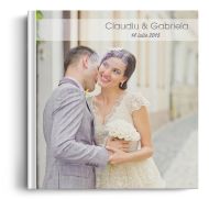 Fotocarte Watercolor Wedding - Standard, coperta moale - Panoramic mic (21x14 cm)