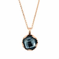 Pandantiv cu lant Mood Indigo placat cu argint 925 | 5323/2-266ASP