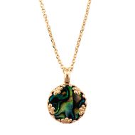Pandantiv cu lant Natural Stones placat cu aur 24K | 5323/2-M81RG