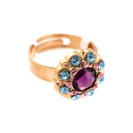 Inel Cotton Candy placat cu aur 24K | 7417/1-144RG
