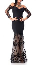 Rochie Off Shoulder Black